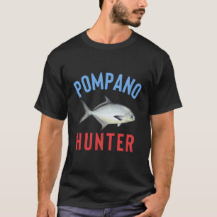 Pompano Hunter Surf Fishing Sand Flea Beach T-Shirt