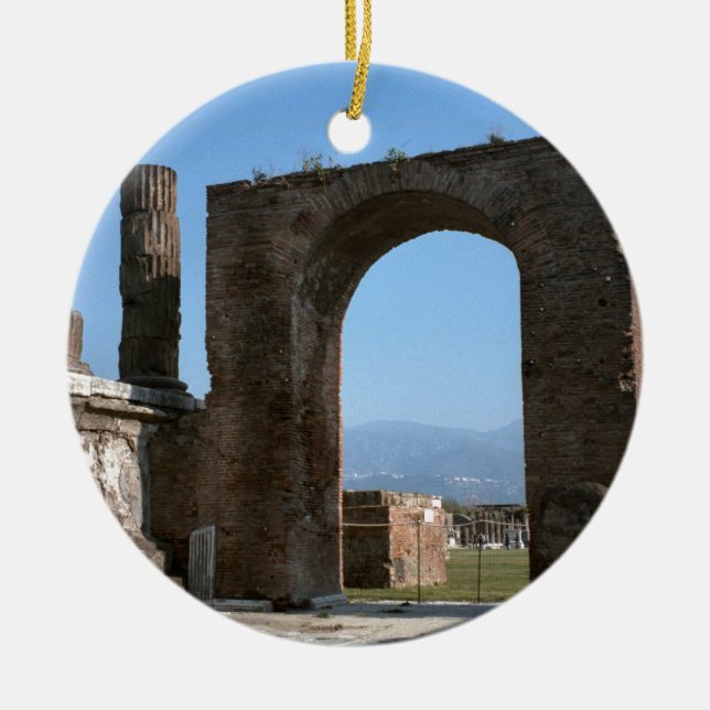 Pompeii, archaeological site ceramic tree decoration (Front)