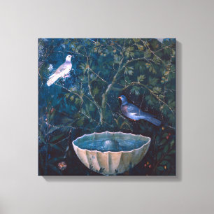 POMPEII COLLECTION / DOVES IN THE GARDEN CANVAS PRINT