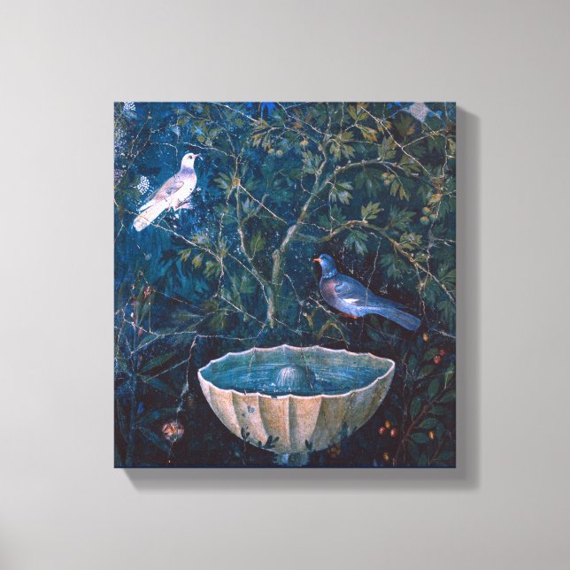 POMPEII COLLECTION / DOVES IN THE GARDEN CANVAS PRINT (Front)