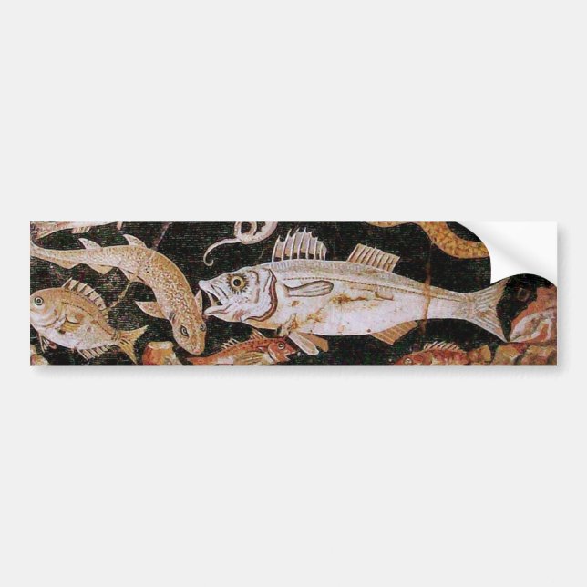 POMPEII COLLECTION / OCEAN - SEA LIFE SCENE BUMPER STICKER (Front)