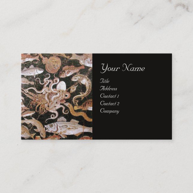 POMPEII COLLECTION / OCEAN - SEA LIFE SCENE BUSINESS CARD (Front)