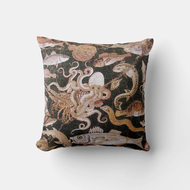 POMPEII COLLECTION / OCEAN - SEA LIFE SCENE CUSHION (Front)