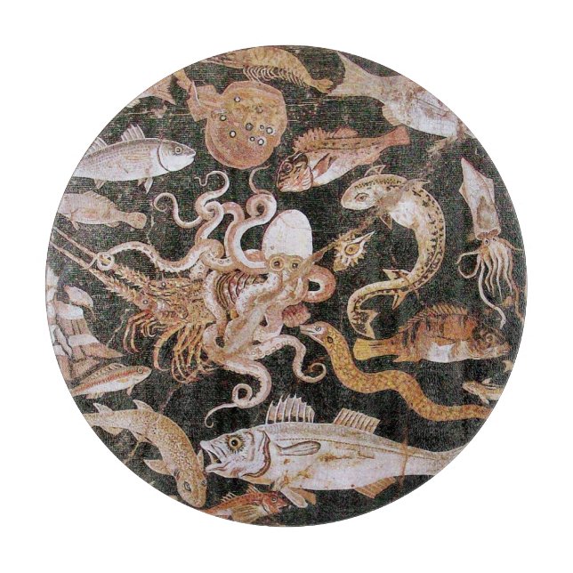 POMPEII COLLECTION / OCEAN - SEA LIFE SCENE CUTTING BOARD (Front)