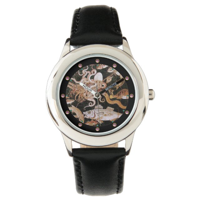 POMPEII COLLECTION OCEAN - SEA LIFE SCENE Nautical Watch (Front)