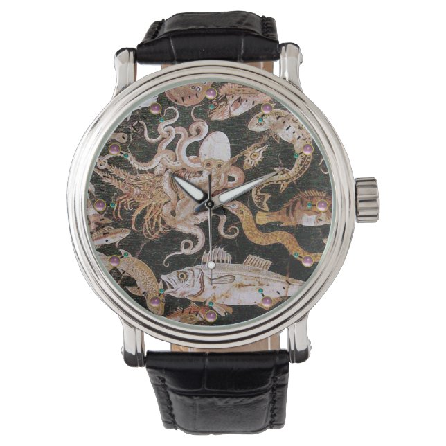 POMPEII COLLECTION OCEAN - SEA LIFE SCENE Nautical Watch (Front)