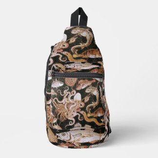 POMPEII COLLECTION / OCEAN - SEA LIFE SCENE SLING BAG