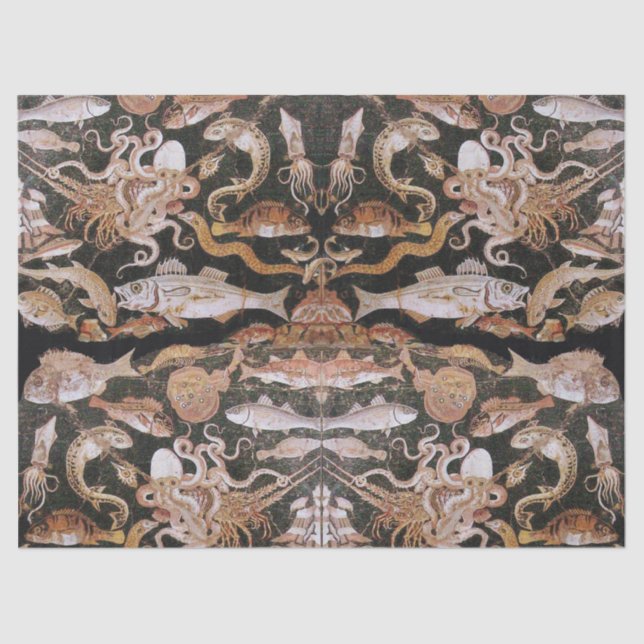 POMPEII COLLECTION / OCEAN - SEA LIFE SCENE TISSUE PAPER (Front)