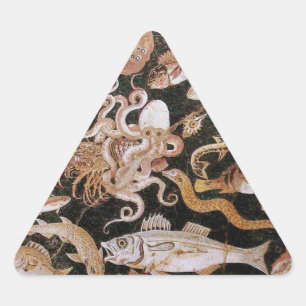 POMPEII COLLECTION / OCEAN - SEA LIFE SCENE TRIANGLE STICKER