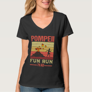 Pompeii Fun Run Marathon Geography Volcanologist V T-Shirt