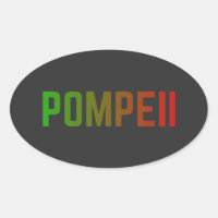 Pompeii Italy Minimal Typographic Design