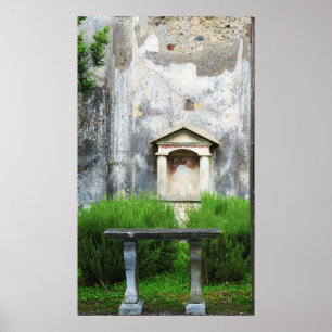 Pompeii, Italy - TEMPLE IN A GARDEN Poster