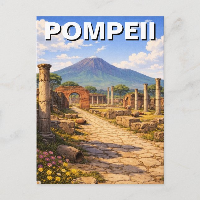 Pompeii Italy Travel Postcard (Front)