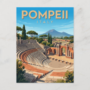 Pompeii Theatre District Italy Postcard