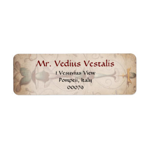 Pompeii-Themed Address Labels