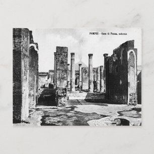 Pompeii, Villa and Vesuvius Postcard