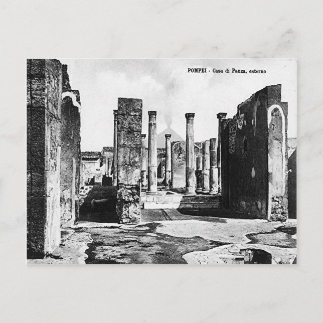 Pompeii, Villa and Vesuvius Postcard (Front)