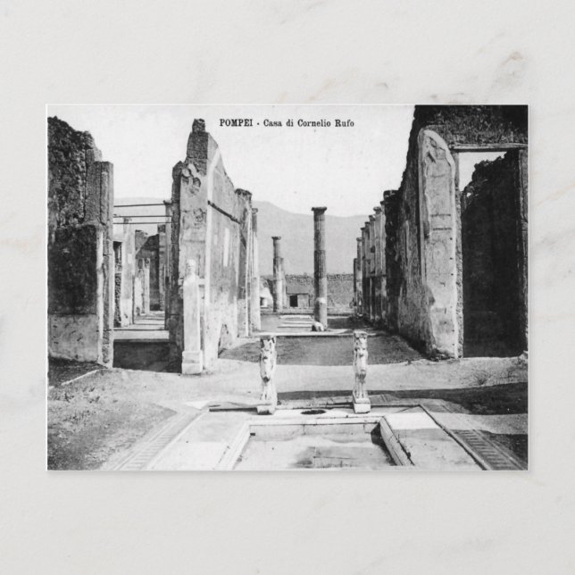 Pompeii, Villa and Vesuvius Postcard (Front)