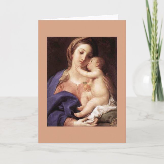 Pompeo Batoni, 'Madonna and Child' Holiday Card (Front)