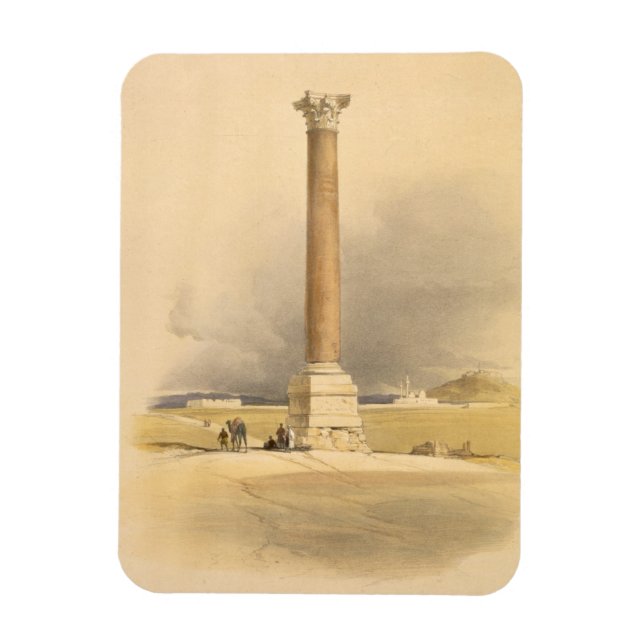 Pompey's Pillar, Alexandria, from "Egypt and Nubia Magnet (Vertical)