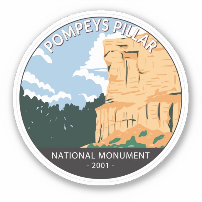 Pompeys Pillar National Monument Montana Vintage (Front)