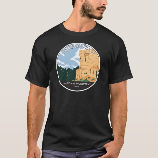 Pompeys Pillar National Monument Montana Vintage T-Shirt (Front)