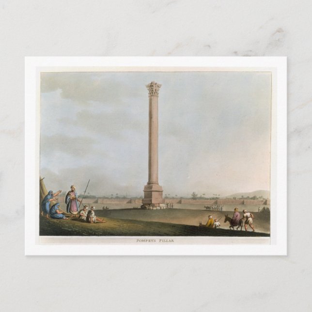 Pompey's Pillar, plate 14 from 'Views in Egypt', e Postcard (Front)