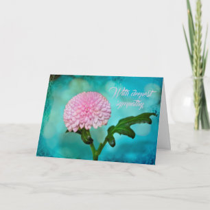 Pompom dahlia - With deepest sympathy Card