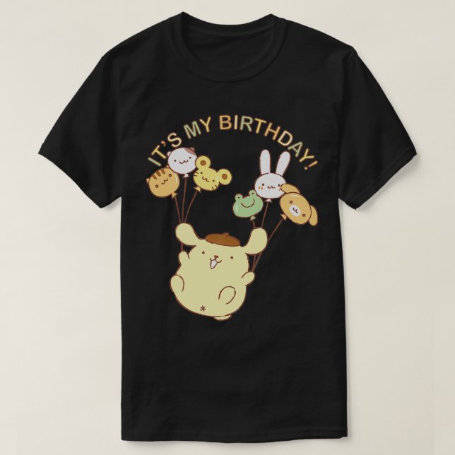 Pompompurin Its My Birthday  T-Shirt (Design Front)