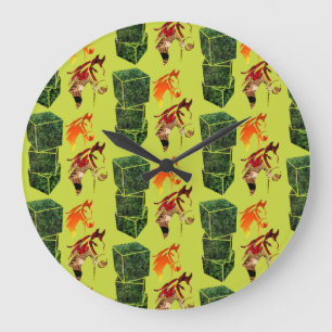 pompous stylish horse large clock