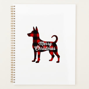 Pomsky Christmas Dog Mum Dad Plaid Gift T-Shirt (2 Planner