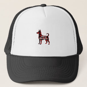 Pomsky Christmas Dog Mum Dad Plaid Gift T-Shirt (2 Trucker Hat