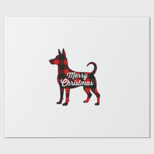 Pomsky Christmas Dog Mum Dad Plaid Gift T-Shirt (2 Wrapping Paper