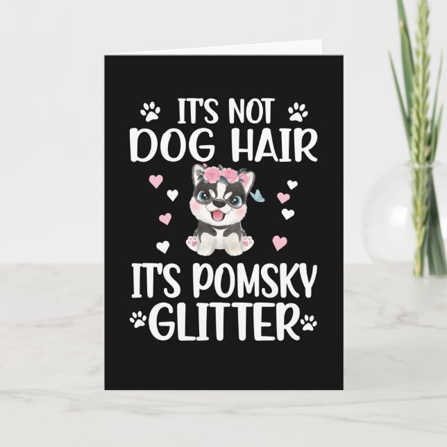Pomsky Dog Lover Pomsky Owner Pomsky Mum Dad Card (Front)
