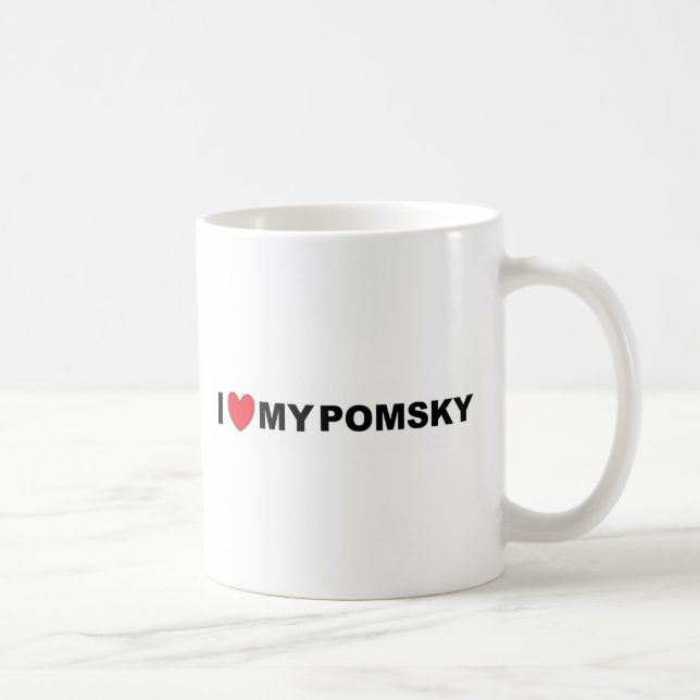 pomsky love coffee mug (Right)