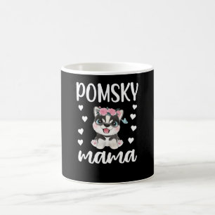 Pomsky Mama Dog Lover Pomsky Owner Pomsky Mum Coffee Mug