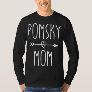 Pomsky Mum Cute Pomeranian Husky Dog Lover Gift T-Shirt