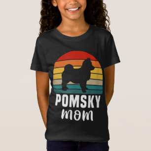 Pomsky Mum Funny Dog Owner Retro Dog Lover Pomsky T-Shirt
