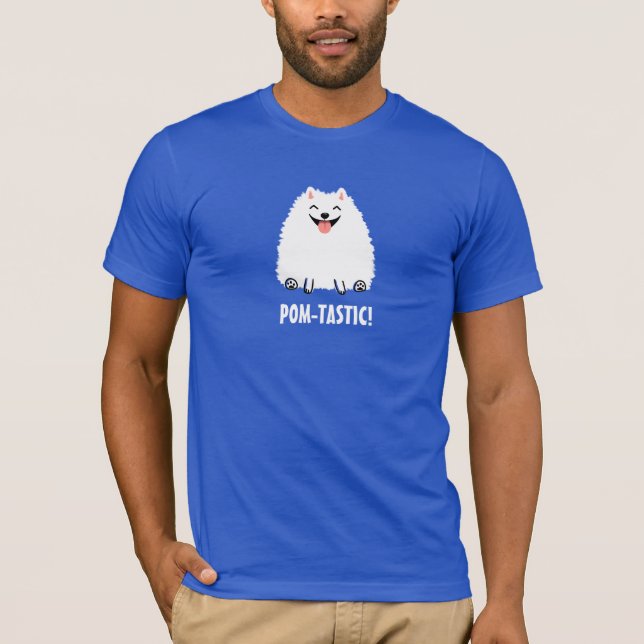 Pomtastic Pomeranian with Custom Text T-Shirt (Front)