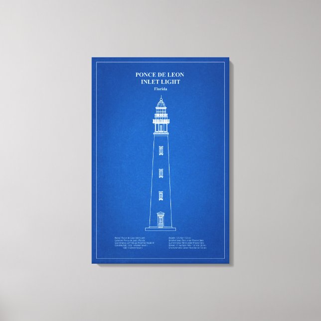 Ponce de Leon Inlet Lighthouse – Florida - AD Canvas Print (Front)