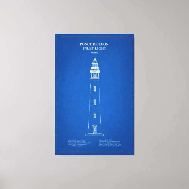 Ponce de Leon Inlet Lighthouse – Florida - AD Canvas Print (Front)