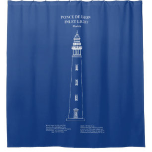 Ponce de Leon Inlet Lighthouse – Florida - AD Shower Curtain