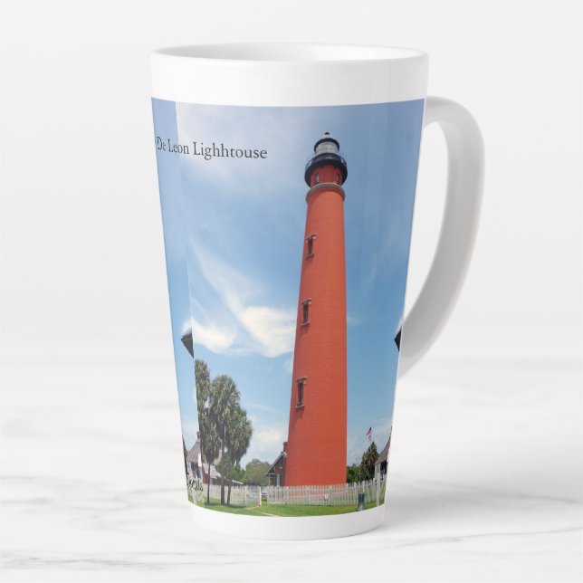 Ponce De Leon Lighthouse latte mug (Right Angle)