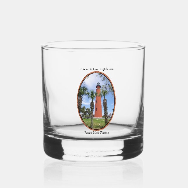 Ponce De Leon Lighthouse rock glass (Front)
