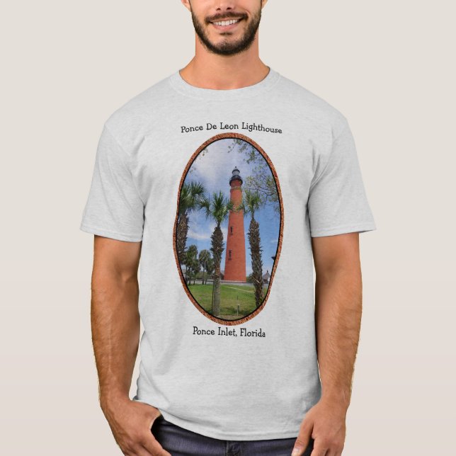 Ponce De Leon Lighthouse shirt black lettering (Front)