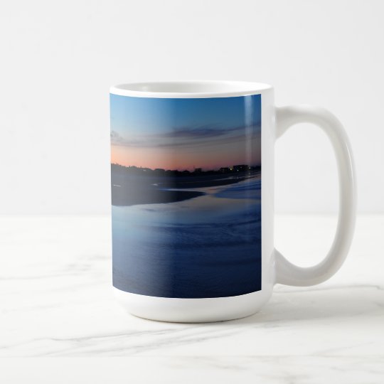 Ponce Inlet Beach Jetty 3 Birds Blue Mug