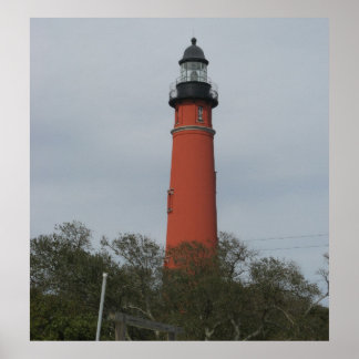Ponce Inlet Light House Above the Trees Poster