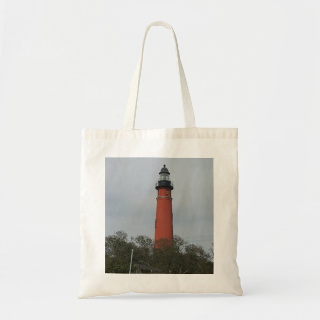 Ponce Light House Above the Trees Photograph Tote Bag (Front)