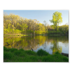 Pond and Lush Forest of Battle Creek Park Photo Print