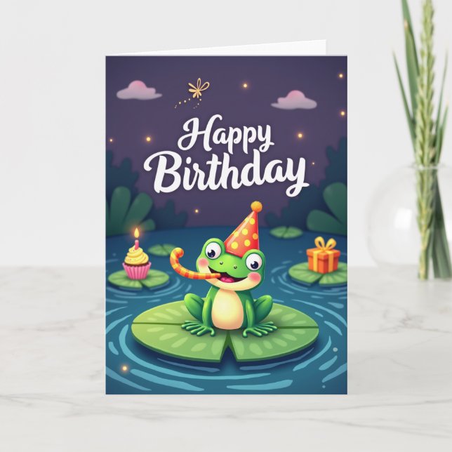 Pond Creature Birthday Card (Front)